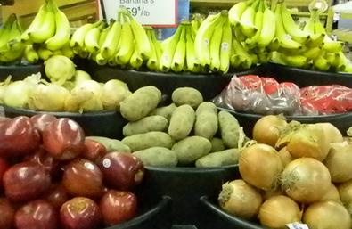 Various vegetables and fruit